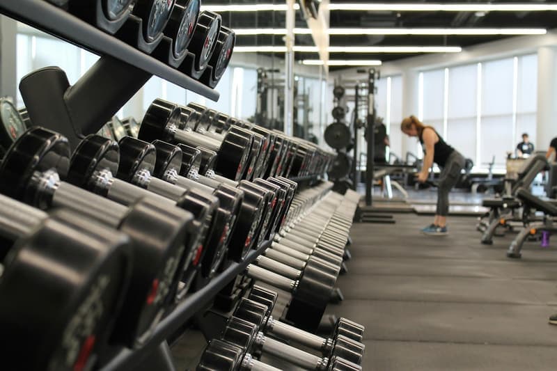 A neighbourhood gym ready for the morning rush